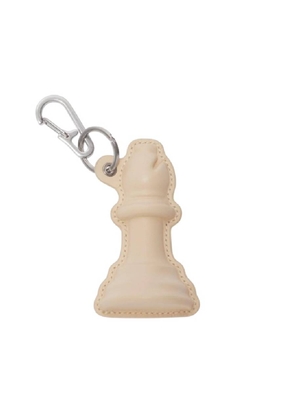 Burberry Engraved Logo Chess Leather Charm