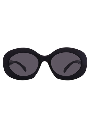 Celine TRIOMPHE Smoke Oval Ladies Sunglasses CL40292U 01A 54