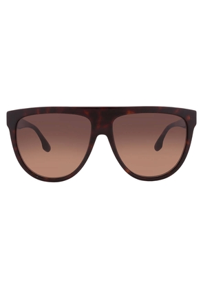 Victoria Beckham Brown Gradient Browline Ladies Sunglasses VB680S 234 58