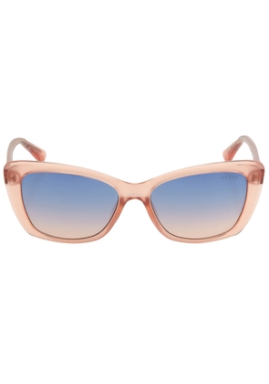 Guess Blue Gradient Cat Eye Ladies Sunglasses GU7774 74W 55