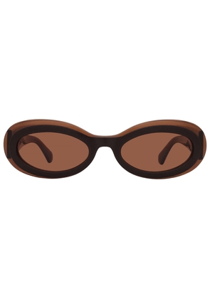 Salvatore Ferragamo Brown Oval Ladies Sunglasses SF2003S 233 54