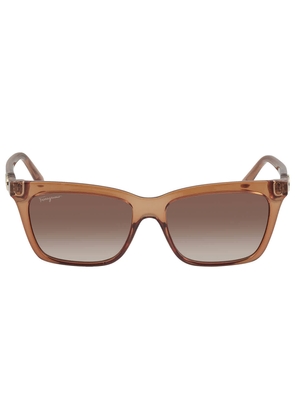 Salvatore Ferragamo Brown Gradient Square Ladies Sunglasses SF1027S 210 55