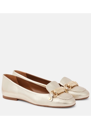 See By Chloe Signature metallic leather ballet flats
