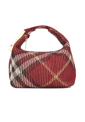 Burberry Mini Check Knit Bag in Rust - Rust. Size all.