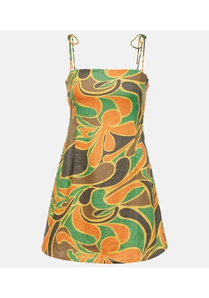 Faithfull Ysla printed linen minidress