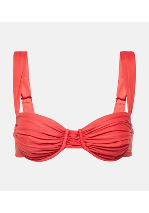 Faithfull Balconette ruched bikini top