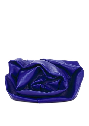 Burberry Rose Motif Leather Clutch