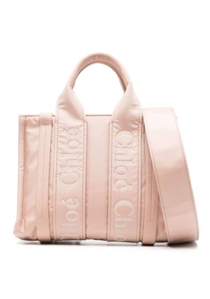 Chloe Woody Logo Small Nylon Tote Bag