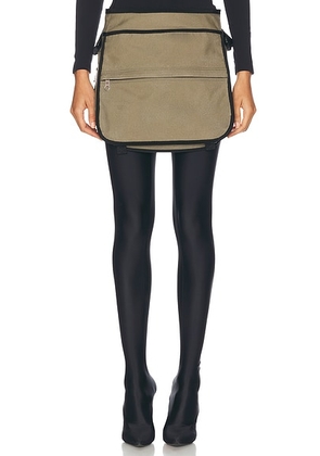 Balenciaga Mini Bag Skirt in Army Green - Green. Size M (also in ).