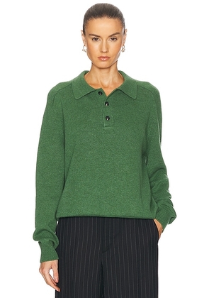 BODE Cashmere Polo Sweater in Green - Green. Size L (also in ).