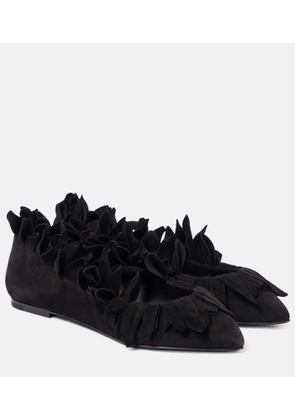 Alaia Petal suede ballet flats