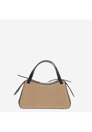 Jil Sander Dune Leather And Rafia Bag