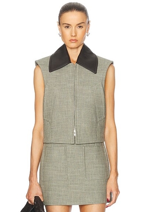 Bottega Veneta Vest Top in Green  Fennel  & White - Sage. Size 34 (also in 38).