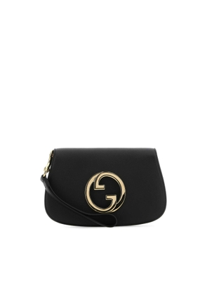 Black Leather Gucci Blondie Clutch