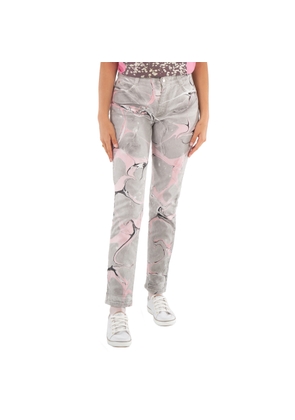 Stella McCartney Skinny Boyfriend Embroidered Logo Jeans, Waist Size 26