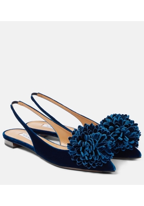 Aquazzura Couturier velvet slingback flats