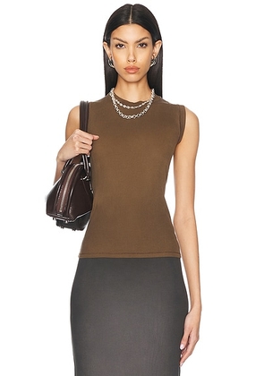Acne Studios Etch Tank Top in Mud Brown - Brown. Size S (also in XS).