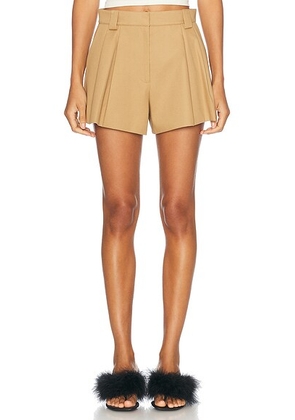 Alexander Wang Pleated Mini Short in Chino - Tan. Size 6 (also in ).