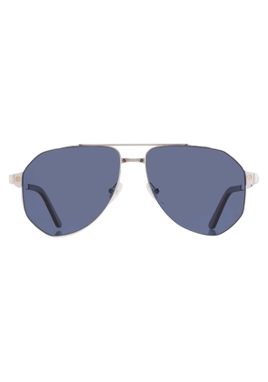 Cartier Santos de Cartier Polarized Blue Pilot Mens Sunglasses CT0461S 002 60