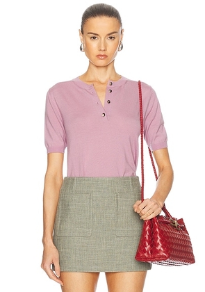 Bottega Veneta Short Sleeve Top in Thistle - Pink. Size L (also in ).