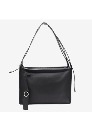 Bottega Veneta Black Leather Corriere Bag