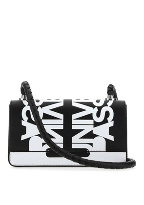 Burberry Slogan Print Leather Crossbody Bag
