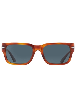 Persol Polarized Dark Blue Rectangular Unisex Sunglasses PO3315S 96/3R 55