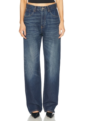 Aya Muse Baggy Jeans in True Blue - Blue. Size XS (also in ).
