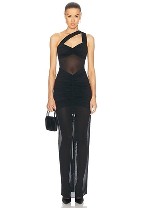 Alessandra Rich Sleeveless Gown in Black - Black. Size 40 (also in 42).