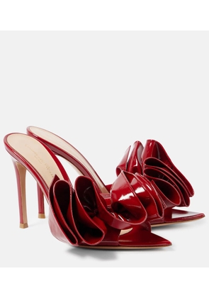 Gianvito Rossi Gabrielle 105 ruffled patent leather mules