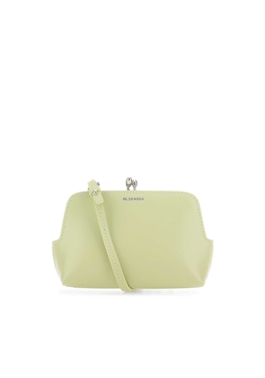 Jil Sander Pastel Green Leather Micro Goji Crossbody Bag