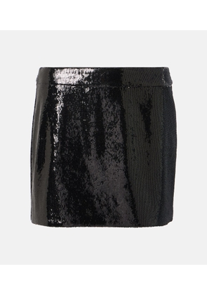 Dolce&Gabbana Sequined low-rise miniskirt