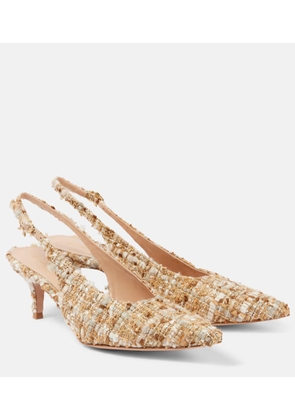 Gianvito Rossi Pointy 55 boucle slingback pumps