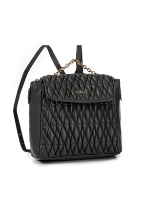 Furla Ladies Pin Cometa S Leather Backpack In Asphalte