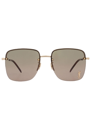 Saint Laurent Green Square Ladies Sunglasses SL 312 M 003 58