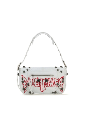 Balenciaga White Leather Le Cagole Xs Diy Metal Crossbody Bag