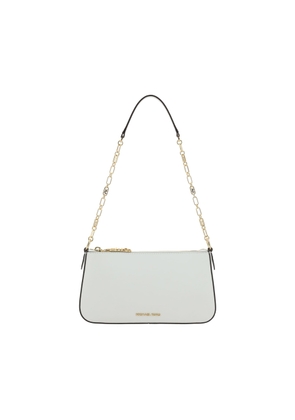 Michael Kors Empire Shoulder Bag In White Leather