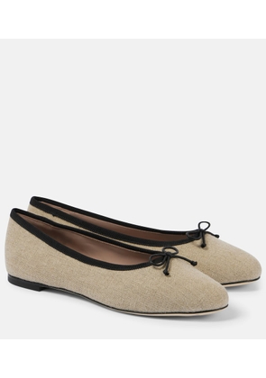 Malone Souliers x Tabitha Simmons Misty canvas ballet flats
