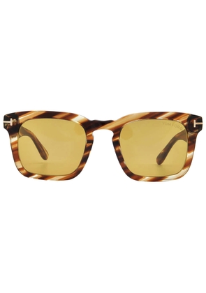 Tom Ford Dax Light Brown Square Mens Sunglasses FT0751 53E 50