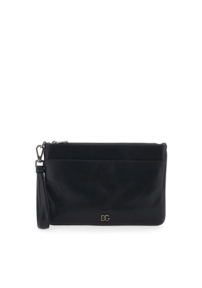 Dolce & Gabbana Black Leather Clutch
