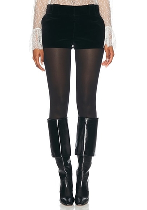 Chloe Velvet Hotshort in Black - Black. Size 40 (also in ).