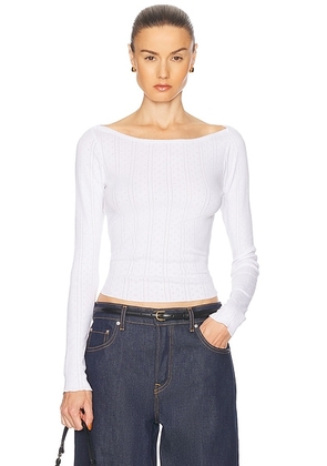 Cou Cou Intimates The Bateau Top in White - White. Size L (also in XS).