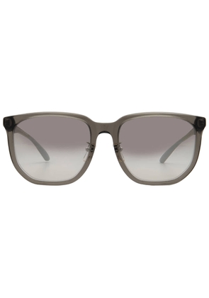 Emporio Armani Grey Gradient Mirror Silver Square Mens Sunglasses EA4215D 50296I 56
