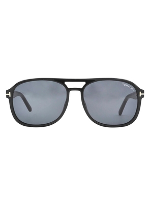 Tom Ford Rosco Smoke Pilot Mens Sunglasses FT1022 01A 58