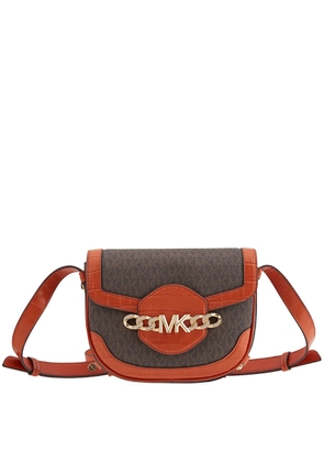 Michael Kors Hally Signature Logo-print Saddle Crossbody Bag