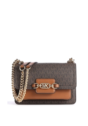 Michael Kors Ladies Heather Extra-small Logo Crossbody Bag - Brown/Acorn