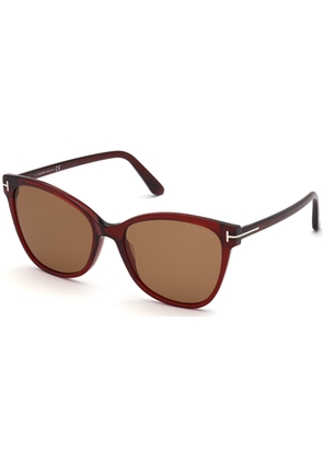 Tom Ford ANI Brown Cat Eye Ladies Sunglasses FT0844 68E 58