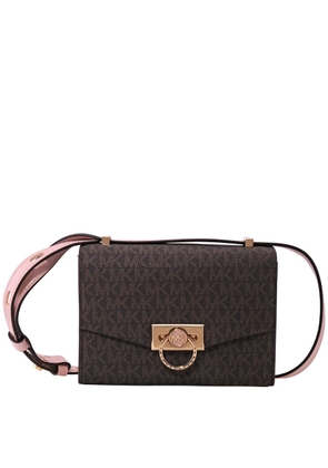 Michael Kors Ladies Hendrix Extra-small Logo Convertible Crossbody Bag - Brown