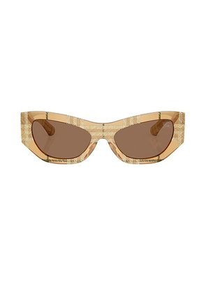 Burberry Check Cat Eye Sunglasses in Check Beige - Beige. Size all.