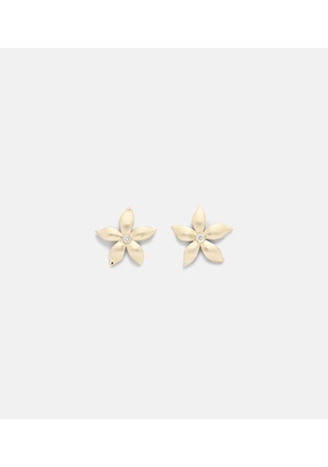 Ileana Makri Waterfall Flower 18kt gold earrings with diamonds